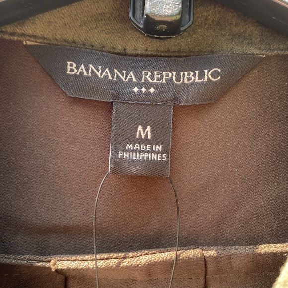 Adria Suede Shirt, Oversized, Vegan Suede, Banana Republic, women’s size Medium - Picture 9 of 16